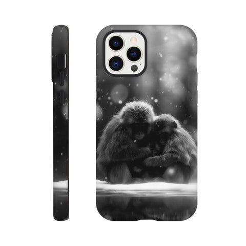 Snow Monkeys — iPhone Case | Black and White - chaipeau