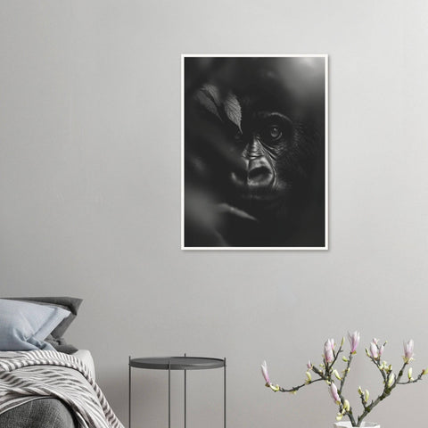 Mountain Gorilla, Northern Province, Rwanda | Generative Monochrome Fine Art Print - chaipeau