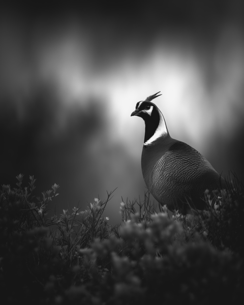 Pheasant, Parque Natural da Madeira, Portugal | Generative Monochrome Fine Art Print - chaipeau