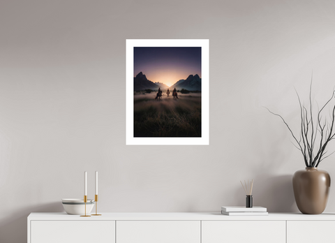 45 x 60 cm, Fine Art Print — Unframed "Riders of the Dawn"– Cinematic Western Cowboy Fine Art Print