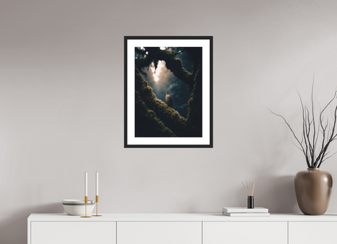 45 x 60 cm, Fine Art Print — Framed Song of the Rainforest – Swainson's Thrush Wildlife Fine Art Print