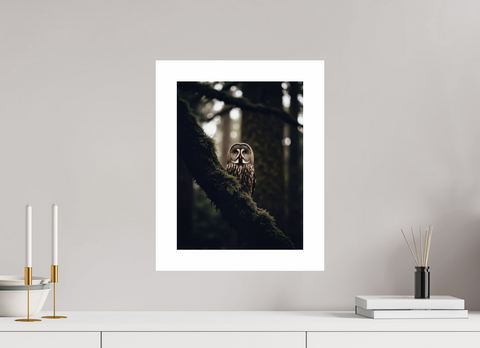 30 x 40 cm, Fine Art Print — Unframed Silent Watcher – Great Grey Owl Wildlife Fine Art Print