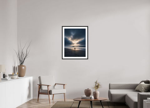 60 x 80 cm, Fine Art Print — Framed Edge of the World – Cinematic Pacific Coast Fine Art Print