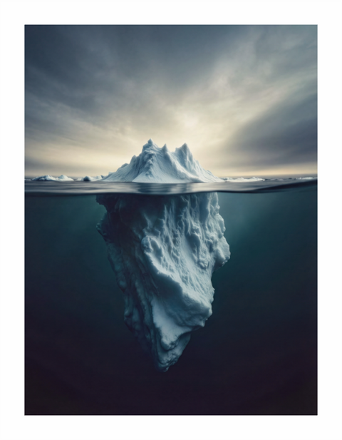 Main image Arctic Sentinel – Minimalist Floating Iceberg Greenland Fine Art Print