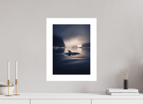 30 x 40 cm, Fine Art Print — Unframed Minke Breath – Antarctic Whale Surfacing Fine Art Print