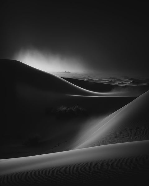 Rub al Khali Desert in Saudi Arabia | Generative Fine Art Print Monochrome - chaipeau