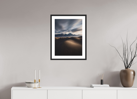 45 x 60 cm, Fine Art Print — Framed "Twilight Ripples" – Sand Dune Landscape Fine Art Print