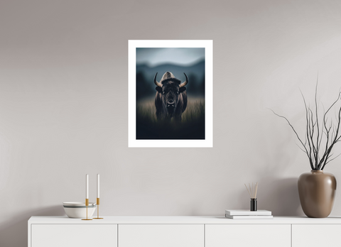 45 x 60 cm, Fine Art Print — Unframed "Plains Monarch"– American Bison Wildlife Fine Art Print