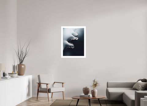 60 x 80 cm, Fine Art Print — Unframed Ice Edge Abstract – Aerial Polar Landscape Fine Art Print