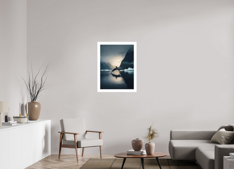 60 x 80 cm, Fine Art Print — Unframed Hourglass Flight – Antarctic Dolphin Wildlife Fine Art Print