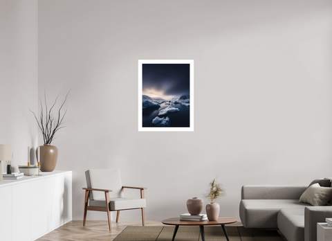 60 x 80 cm, Fine Art Print — Unframed "Drifting Silence" – Serene Fjord Landscape Fine Art Print
