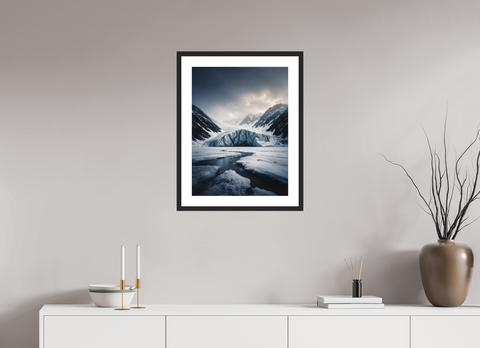 45 x 60 cm, Fine Art Print — Framed "Glacial Veins" – Crevassed Terminus Fine Art Print