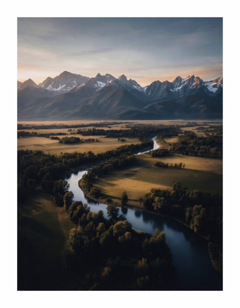 Main image "Valley Artery" – Aerial Snake River Landscape Fine Art Print