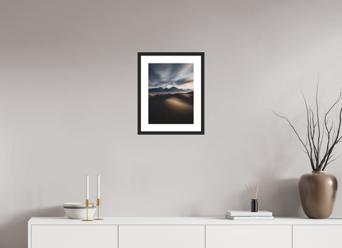 30 x 40 cm, Fine Art Print — Framed "Twilight Ripples" – Sand Dune Landscape Fine Art Print