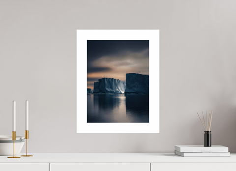 30 x 40 cm, Fine Art Print — Unframed Frozen Fortresses – Tabular Iceberg Landscape Fine Art Print