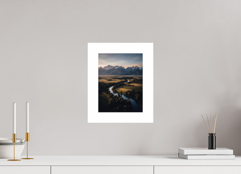 21 x 28 cm, Fine Art Print — Unframed "Valley Artery" – Aerial Snake River Landscape Fine Art Print
