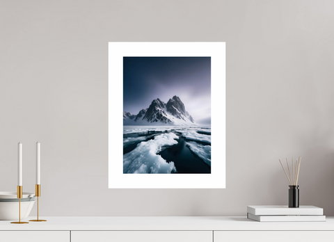 30 x 40 cm, Fine Art Print — Unframed "Primordial Peaks" – Jagged Mountain Seascape Fine Art Print