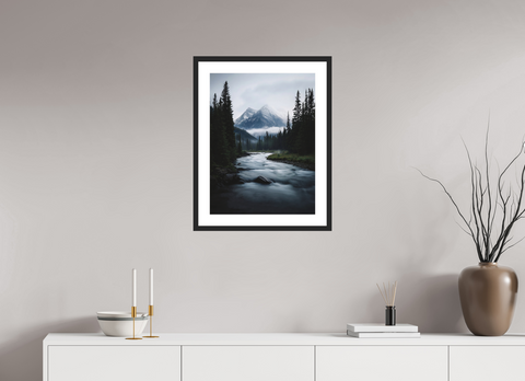 45 x 60 cm, Fine Art Print — Framed "Source of the Dunes" – Mountain Stream Landscape Fine Art Print