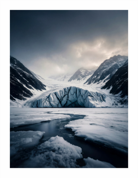 Main image "Glacial Veins" – Crevassed Terminus Fine Art Print