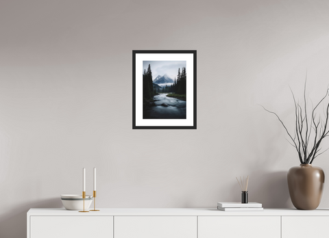 30 x 40 cm, Fine Art Print — Framed "Source of the Dunes" – Mountain Stream Landscape Fine Art Print
