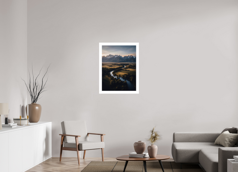 60 x 80 cm, Fine Art Print — Unframed "Valley Artery" – Aerial Snake River Landscape Fine Art Print