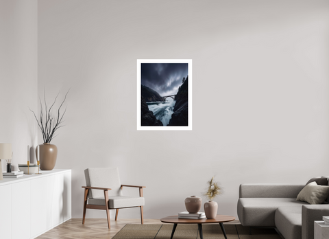 60 x 80 cm, Fine Art Print — Unframed Spanning the Storm – Cinematic Coastal Bridge Fine Art Print