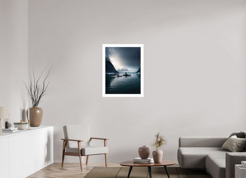 60 x 80 cm, Fine Art Print — Unframed Orca Passage – Killer Whale Wildlife Fine Art Print