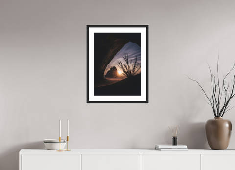 45 x 60 cm, Fine Art Print — Framed Portal of Light – Natural Rock Arch Fine Art Print