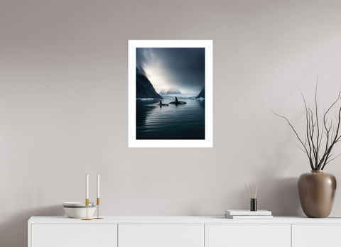 45 x 60 cm, Fine Art Print — Unframed Orca Passage – Killer Whale Wildlife Fine Art Print