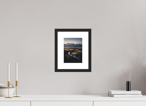15 x 20 cm, Fine Art Print — Framed "Valley Artery" – Aerial Snake River Landscape Fine Art Print