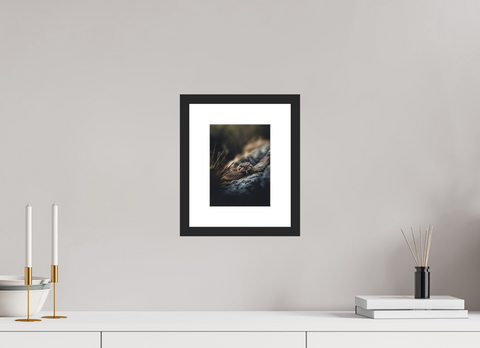 15 x 20 cm, Fine Art Print — Framed "Silent Warning" – Prairie Rattlesnake Wildlife Fine Art Print