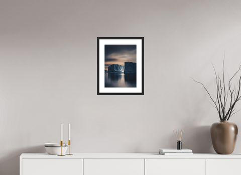 30 x 40 cm, Fine Art Print — Framed Frozen Fortresses – Tabular Iceberg Landscape Fine Art Print