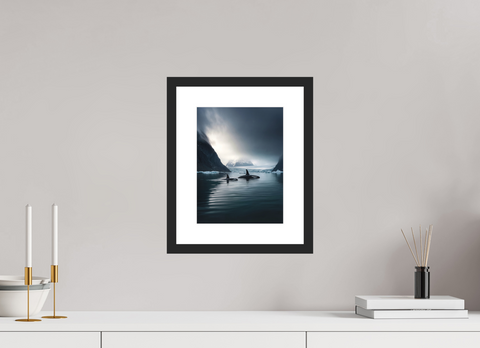 21 x 28 cm, Fine Art Print — Framed Orca Passage – Killer Whale Wildlife Fine Art Print