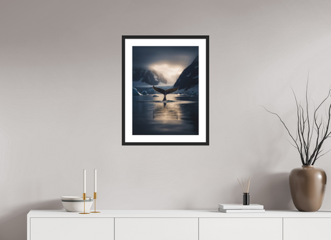 45 x 60 cm, Fine Art Print — Framed The Sounding – Humpback Whale Fluke Fine Art Print