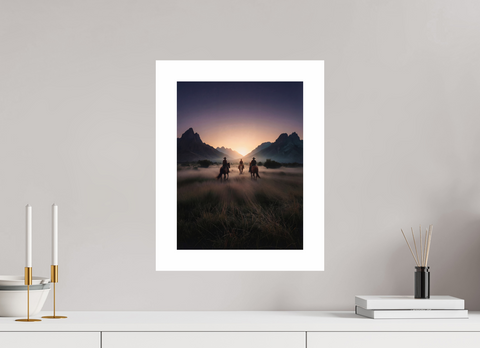 30 x 40 cm, Fine Art Print — Unframed "Riders of the Dawn"– Cinematic Western Cowboy Fine Art Print