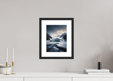 21 x 28 cm, Fine Art Print — Framed "Glacial Veins" – Crevassed Terminus Fine Art Print