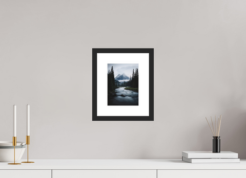 15 x 20 cm, Fine Art Print — Framed "Source of the Dunes" – Mountain Stream Landscape Fine Art Print