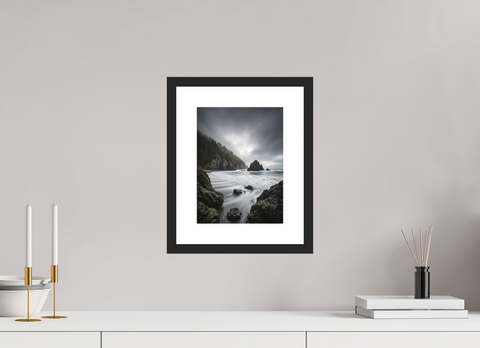 21 x 28 cm, Fine Art Print — Framed Secret Meridian – Coastal Sea Stack Fine Art Print