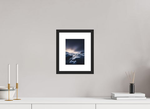 15 x 20 cm, Fine Art Print — Framed "Drifting Silence" – Serene Fjord Landscape Fine Art Print