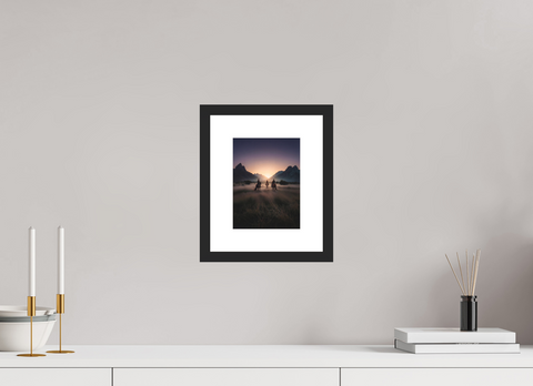 15 x 20 cm, Fine Art Print — Framed "Riders of the Dawn"– Cinematic Western Cowboy Fine Art Print