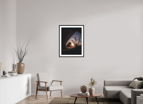 60 x 80 cm, Fine Art Print — Framed Portal of Light – Natural Rock Arch Fine Art Print
