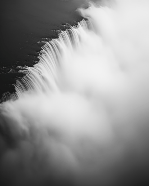 Gocta Waterfall — Framed Print | Black and White - chaipeau
