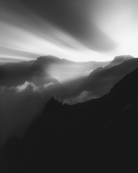 Sunrise — Framed Print | Black and White - chaipeau