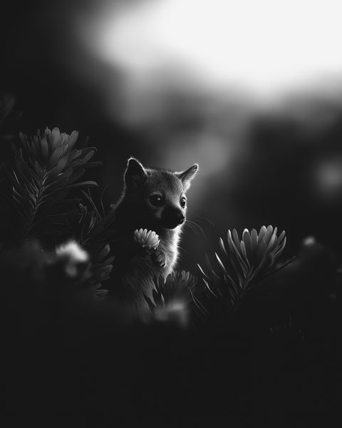 Possum | Framed Poster | Premium Wooden Frame | Black & White - chaipeau