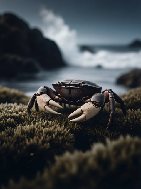 Tidal Scavenger – Atlantic Shore Crab Macro Fine Art Print