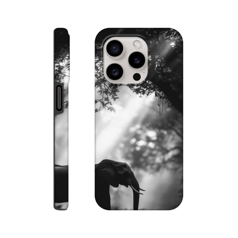 African Forest Elephant — iPhone Case | Black and White - chaipeau