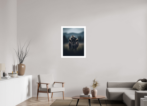 60 x 80 cm, Fine Art Print — Unframed "Plains Monarch"– American Bison Wildlife Fine Art Print