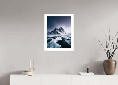 45 x 60 cm, Fine Art Print — Unframed "Primordial Peaks" – Jagged Mountain Seascape Fine Art Print