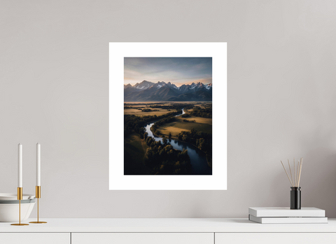 30 x 40 cm, Fine Art Print — Unframed "Valley Artery" – Aerial Snake River Landscape Fine Art Print