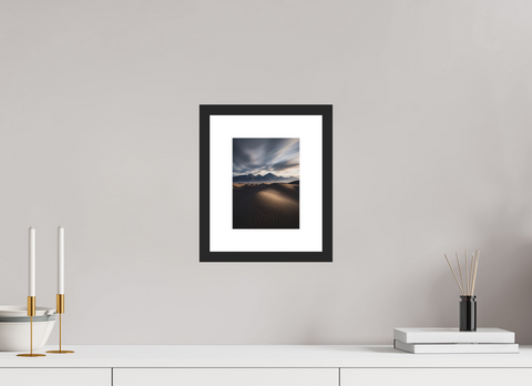 15 x 20 cm, Fine Art Print — Framed "Twilight Ripples" – Sand Dune Landscape Fine Art Print